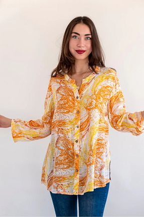 پیراهن سایز بزرگ نارنجی زنانه سایز بزرگ citycenterfashion - کد 929368471