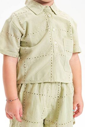 ست بالاتنه و پائین تنه سبز بچه گانه بافتنی Kiddykidstore - کد 929590986