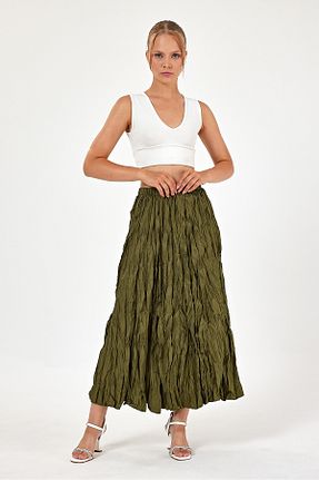 دامن حجاب خاکی زنانه کلوش Pek Moda - کد 929410942