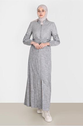 مانتو بلند حجاب مشکی زنانه مخلوط ویسکون Alvina - کد 805945939