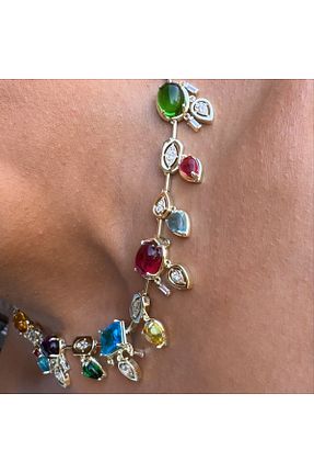 گردنبند استیل ( فولاد ) رنگی زنانه روکش طلا neslyaccessories - کد 929127162
