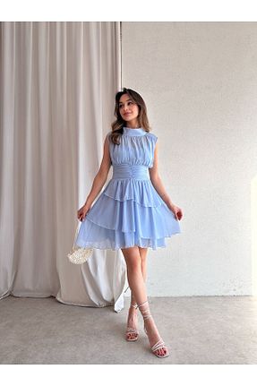 لباس آبی زنانه بافتنی Mooi Butik - کد 904654355