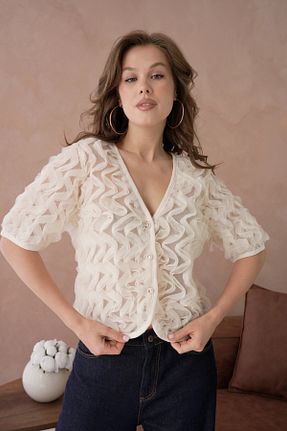 بلوز طوسی زنانه ساده Park Karon - کد 929419307
