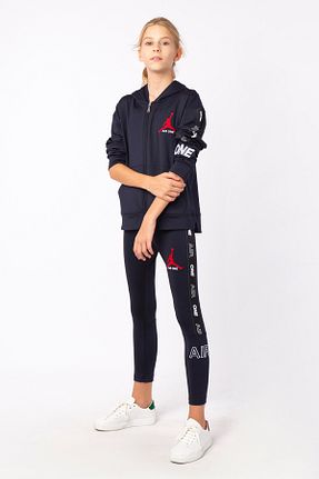 ست بالاتنه و پائین تنه سرمه ای بچه گانه بافت Black One - کد 929612800