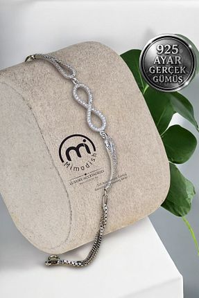 دستبند نقره سفید زنانه 925 عیار Mimodish - کد 929452545