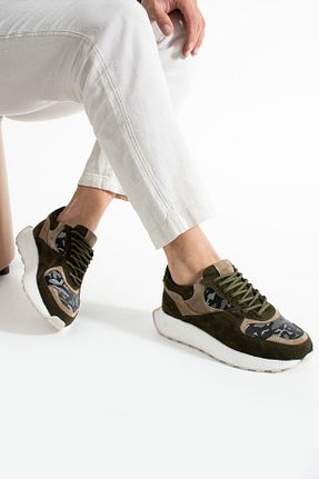 کفش اسنیکر خاکی مردانه چرم اصل Safari Ayakkabı - کد 929442169