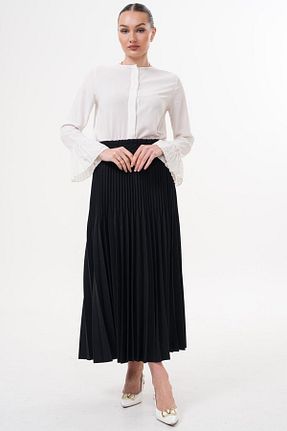 دامن مشکی زنانه ساده Flame İstanbul Butik - کد 929448574