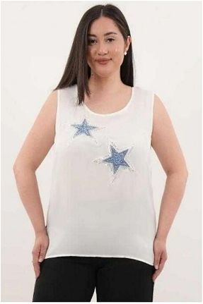 بلوز سایز بزرگ سفید زنانه سایز بزرگ DE WHITES - کد 929617525