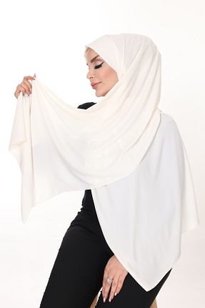 روسری سفید پلی استر Alya Tesettür - کد 929480161