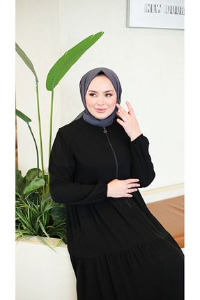 کلاه و ابایا مشکی زنانه پنبه پلی استر Moda İncir - کد 929480811