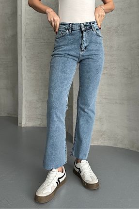شلوار جین آبی زنانه پاچه لوله تفنگی macharel jeans - کد 897164158