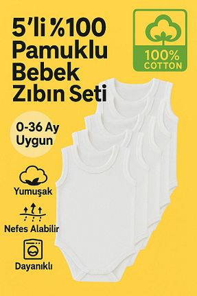 بادی و سرهمی نوزادی سفید بچه گانه پنبه ای miniktavşanlarkids - کد 929483179