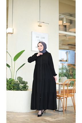 کلاه و ابایا مشکی زنانه پنبه پلی استر Moda İncir - کد 929480811