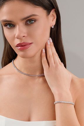 ست جواهر زنانه رودیوم VİYA - کد 859955216