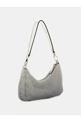 کیف دوشی طوسی زنانه پلی اورتان Guess - کد 917453197