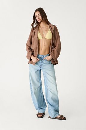 کت قهوه ای زنانه رگولار Stradivarius - کد 929498455