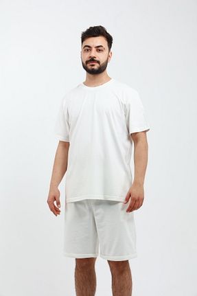 شلوارک و برمودا سفید مردانه رگولار OXVİN - کد 929497415