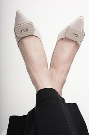 کفش پاشنه بلند کلاسیک بژ زنانه چرم مصنوعی Stilbagshoes - کد 929498225