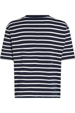 تیشرت مشکی زنانه یقه دوچرخه Tommy Hilfiger - کد 929498559