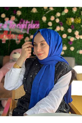 دستمال گردن سرمه ای زنانه مخلوط پلی استر Sima - کد 929502525