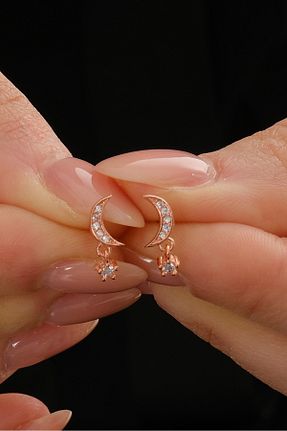 گوشواره نقره صورتی زنانه 925 عیار Söğütlü Silver - کد 929501882
