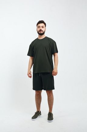 شلوارک و برمودا خاکی مردانه اورسایز OXVİN - کد 929500614