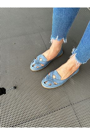 کفش کژوال آبی زنانه چرم خالص Mammamia - کد 929510053