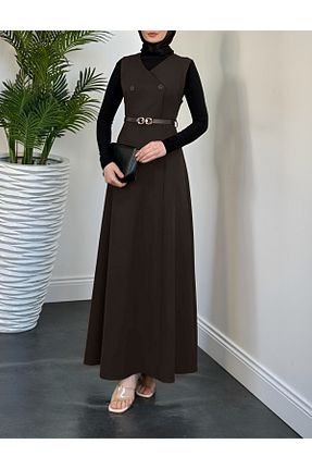 لباس حجاب قهوه ای رگولار Modamorfo - کد 929509700