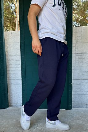 شلوار کرمگن سرمه ای مردانه Comfort OXVİN - کد 929513120