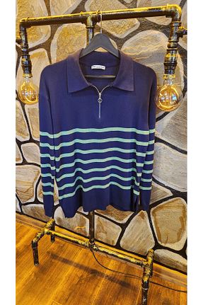 بلوز سرمه ای زنانه یقه پولو Özge Butik - کد 929514988