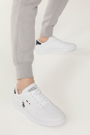 کفش اسنیکر سفید مردانه بند دار U.S. Polo Assn. - کد 929528981