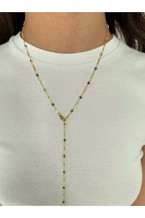 گردنبند استیل ( فولاد ) زرد h&b design jewel - کد 929530625