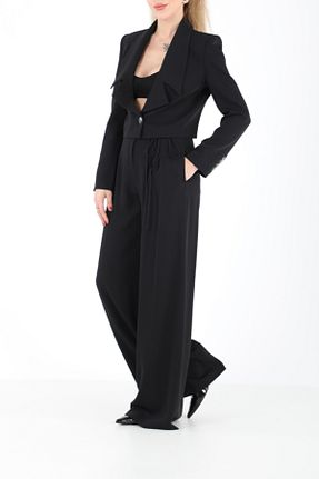 ست بالاتنه و پائین تنه مشکی زنانه پلی استر ELLA DİZAYN - کد 929549999