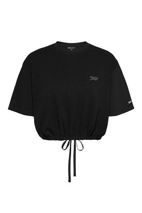 تیشرت مشکی زنانه یقه دوچرخه Tommy Jeans - کد 929559106