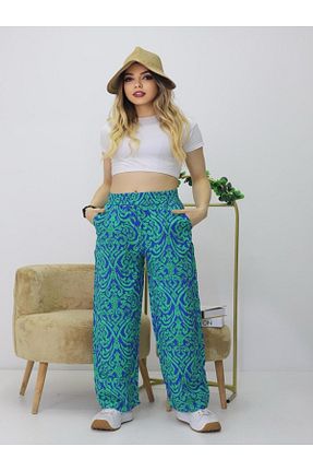 شلوار فیروزه ای زنانه ویسکون MODA - کد 929458639