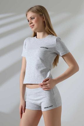 شلوارک و برمودا طوسی زنانه اسلیم MOSRANİC - کد 929564472