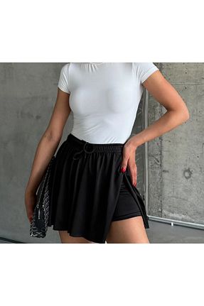 شلوارک و برمودا مشکی زنانه رگولار MODA - کد 929454575