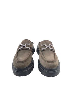 دمپائی سبز زنانه چرم خالص Oneka Shoes - کد 929343125