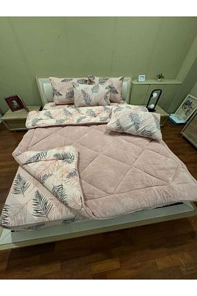 ست لحاف و روکش لحاف و روکش بالش دو نفره صورتی رافورس violacasa - کد 789063962