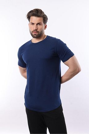 تیشرت سرمه ای مردانه رگولار Madmext - کد 87521728