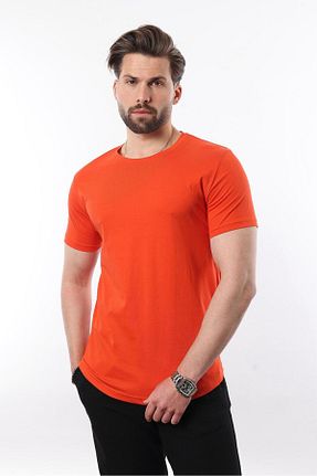تیشرت نارنجی مردانه رگولار Madmext - کد 100273091