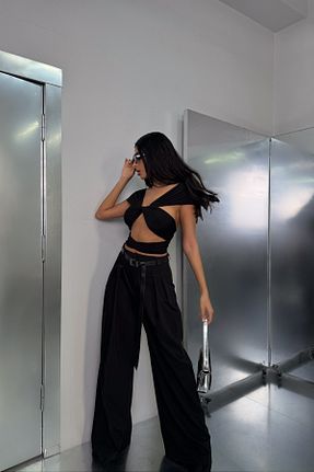 شلوار مشکی زنانه پارچه Black Fashion - کد 804011816