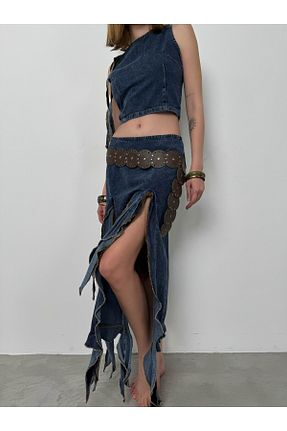 دامن آبی زنانه جین Black Fashion - کد 831488991
