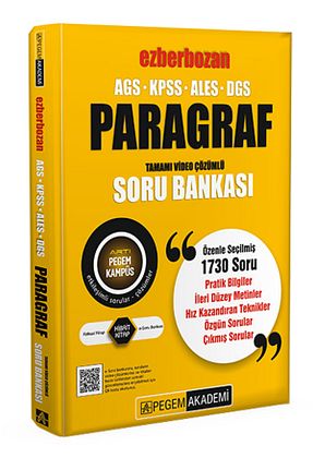 آمادگی آزمون Pegem Akademi Yayıncılık - کد 31256185