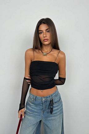 بلوز مشکی زنانه ساده Black Fashion - کد 841223247