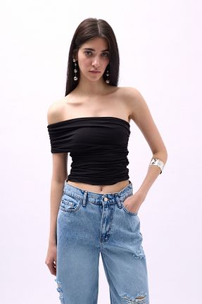 بلوز مشکی زنانه ساده Black Fashion - کد 901445257