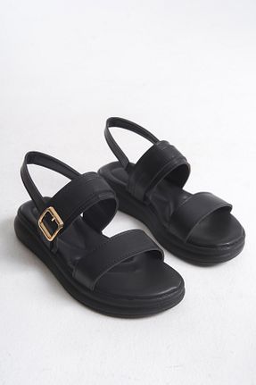 صندل مشکی زنانه پاشنه ضخیم Entella Store - کد 929603985