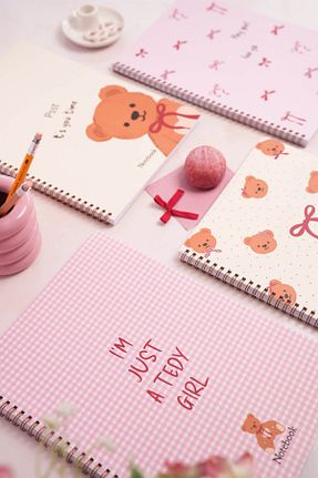 دفتر صورتی Karton Matt Notebook - کد 929599817