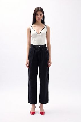 شلوار جین طوسی زنانه جاگر Black Fashion - کد 785219503
