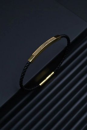 دستبند استیل (فولاد) زرد مردانه استیل (فولاد) FERRO - کد 929606507